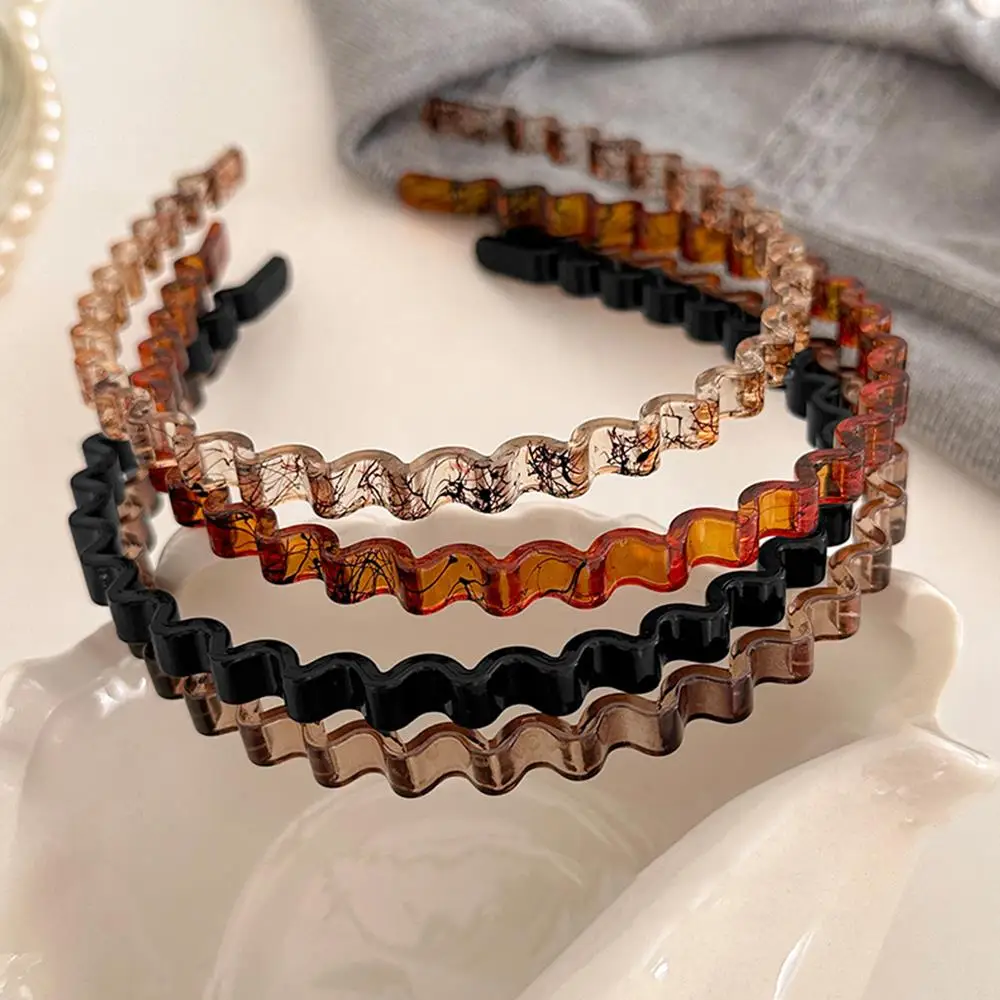 

Wave Shape Headband Non-slip Hair Accessories Fashion Hairbands Wavy Thin Hair Hoop Simple DIY Supplies Elegant Headwear
