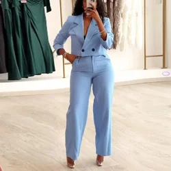 Women Elegant Tracksuit Two Piece Set Dashiki African Spring Summer Spring Long Sleeve Top and Pants Set Party Matching Sets