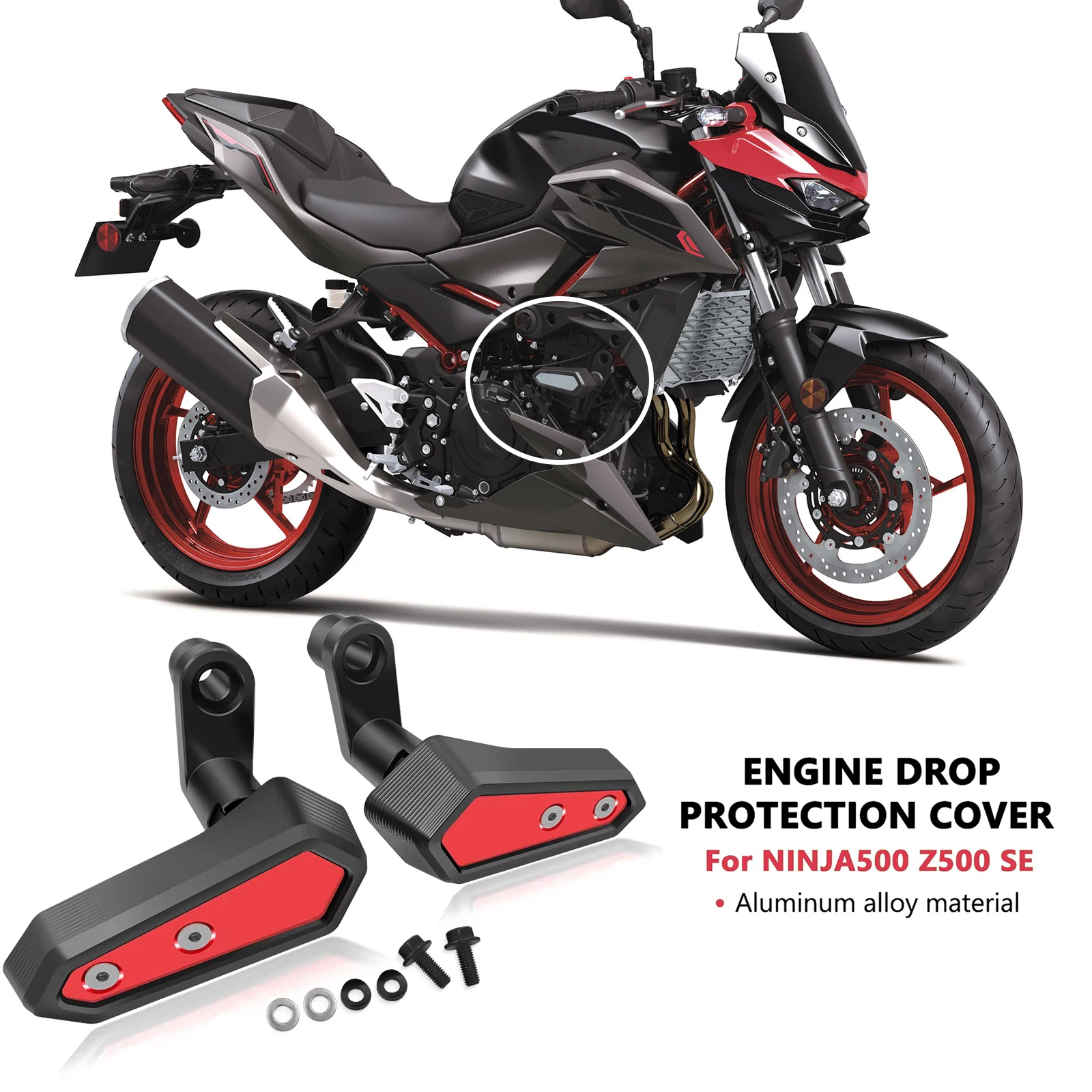 

Для Ninja 500 Z500 SE NINJA 500 2024-2025 защита двигателя мотоцикла, защита от столкновений, рама, слайдер, защита от столкновений, шар