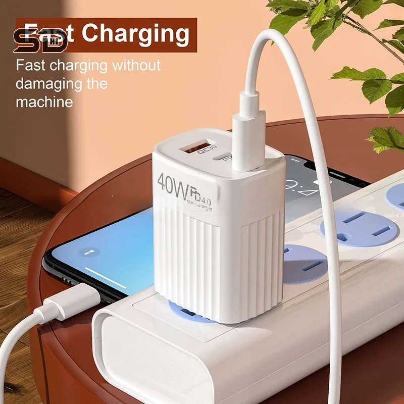 Chargeur de téléphone USB Type-C pour IPhone, Xiaomi, Huawei, charge rapide PD, adaptateur secteur pour tablette, super chargeurs de voyage ISub, 40W