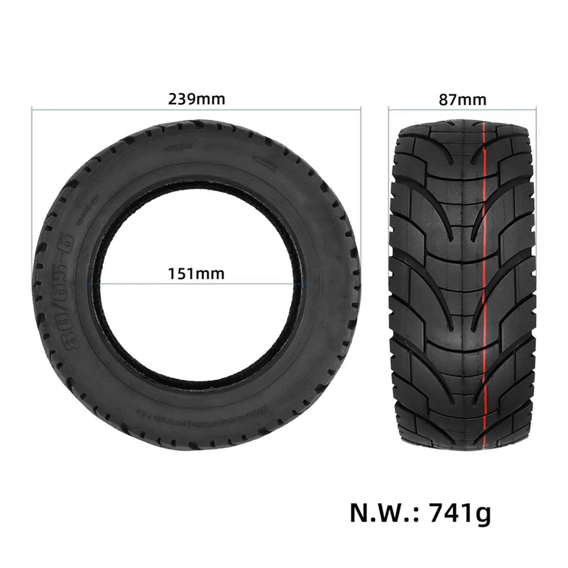 10-дюймовый электрический скутер 80/65-6 Внешняя шина 80/65-6 Утолщенная педальная шина специальной формы