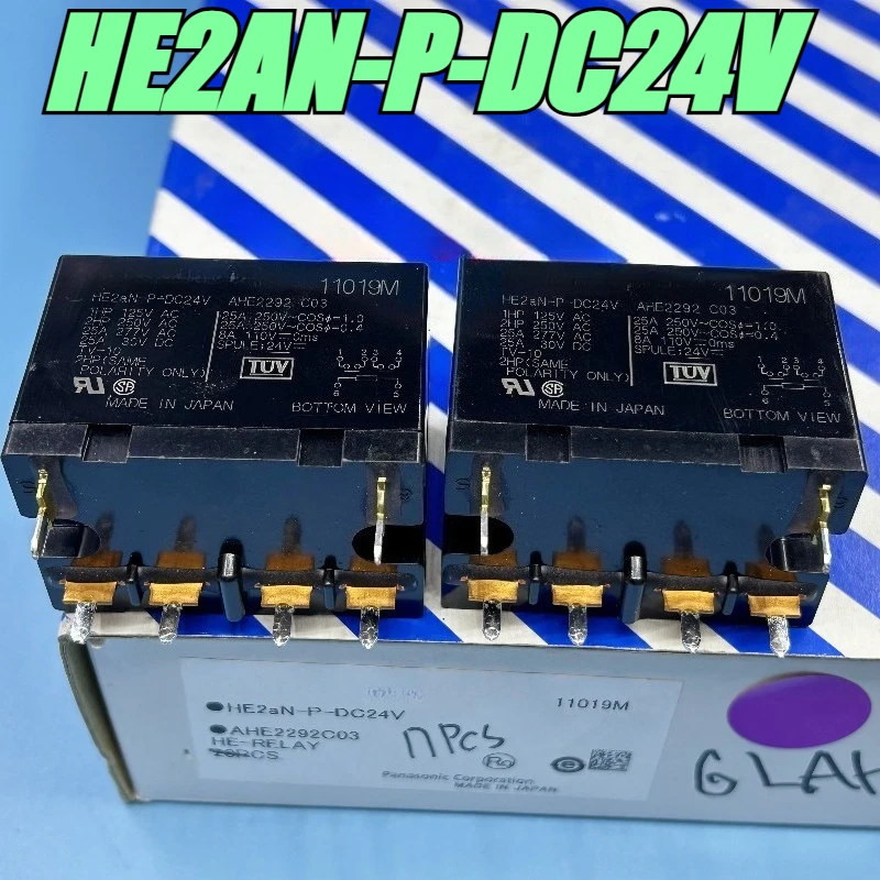 

（Brand New）1pcs/lot 100% original genuine relay:HE2AN-P-DC24V power relay 6pins 25A 24VDC
