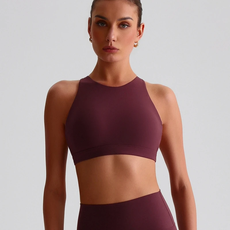 Cross Straps Sports Bra High Impact Fitness Bra Women Gym Yoga Crop Top Vest Workout Bralette Plus Size Underwear With Chest Pad
