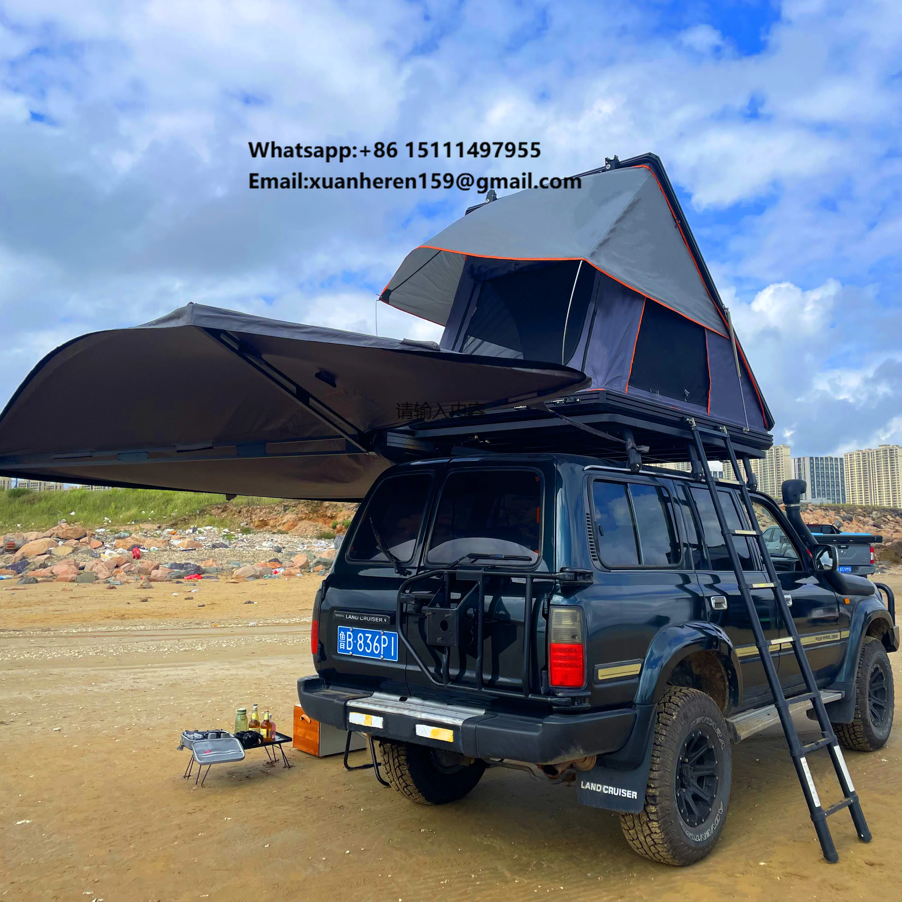 

Водонепроницаемая палатка на крышу пикапа 4x4 для бездорожья, жесткий складной тент из Оксфорда для кемпинга, всесезонная, быстрая установка, алюминиевый сплав