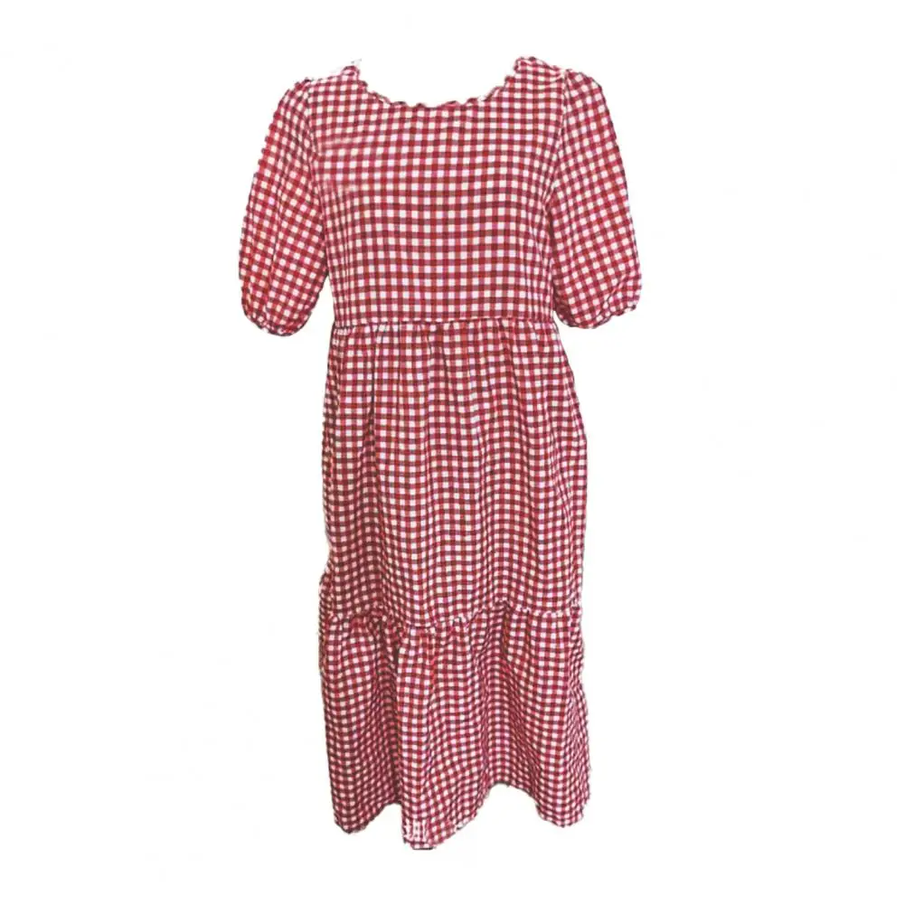 فستان طويل منقوش بالزهور للنساء ، فساتين غير رسمية ، بأكمام قصيرة ، تنورة فضفاضة ، ملابس نسائية كبيرة الحجم ، الصيف ،