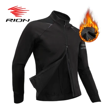 RION 남성용 사이클링 재킷, 보온 양털 바람막이 코트, 방수 MTB 자전거 의류, 오토바이 바이크 재킷, 5 ℃-18 ℃, 겨울