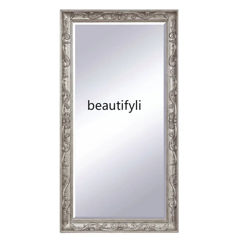 New European Wall Hanging Full-Length Mirror Simple Modern Floor Mirror Large Bedroom Cosmetic MirrorHY