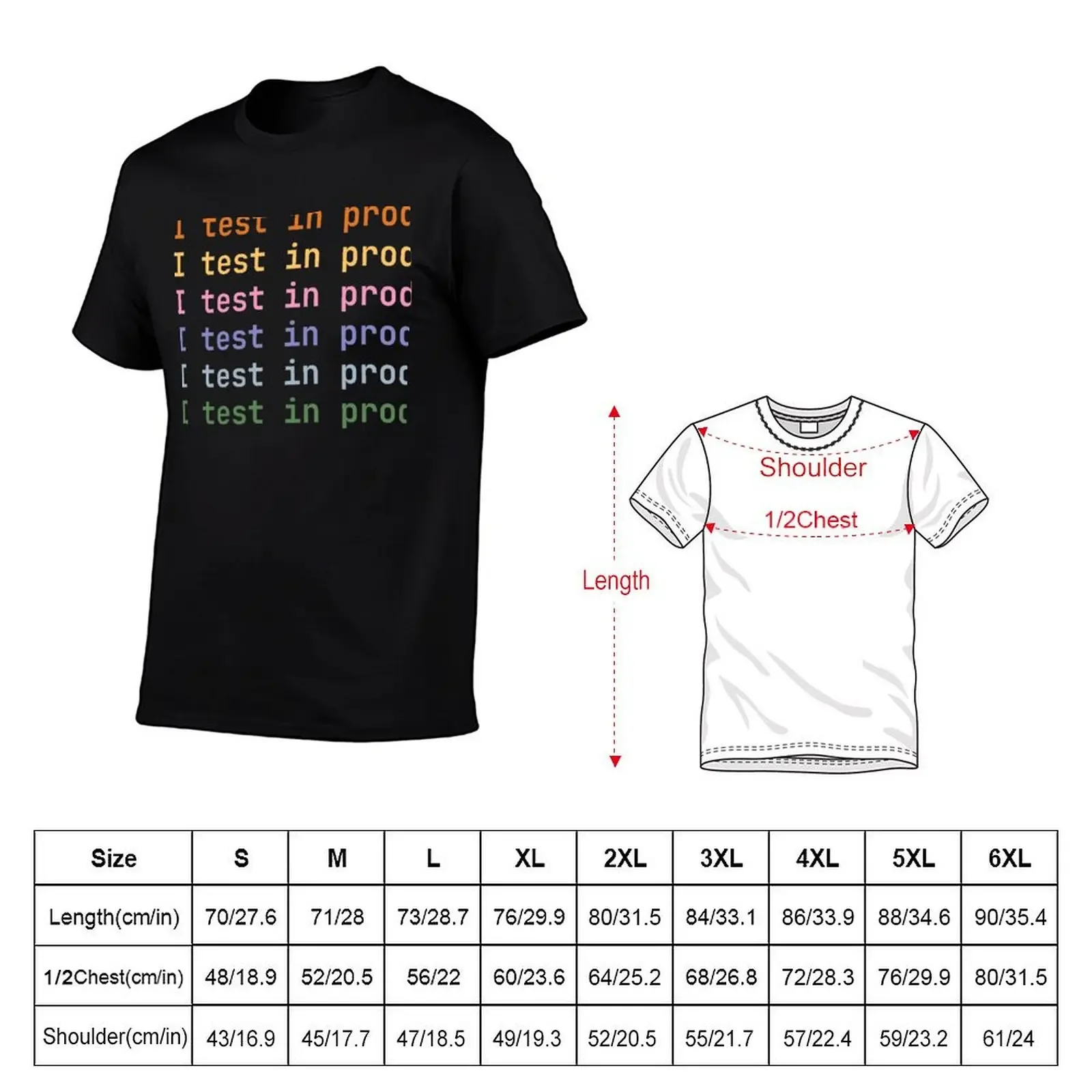 I test in prod T-Shirt for a boy customizeds custom t-shirts men workout shirt