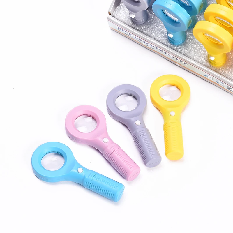Luz LED de aumento de mano de 3X con luz UV para lectura, lupa de bolsillo para pasatiempo, lupa para niños