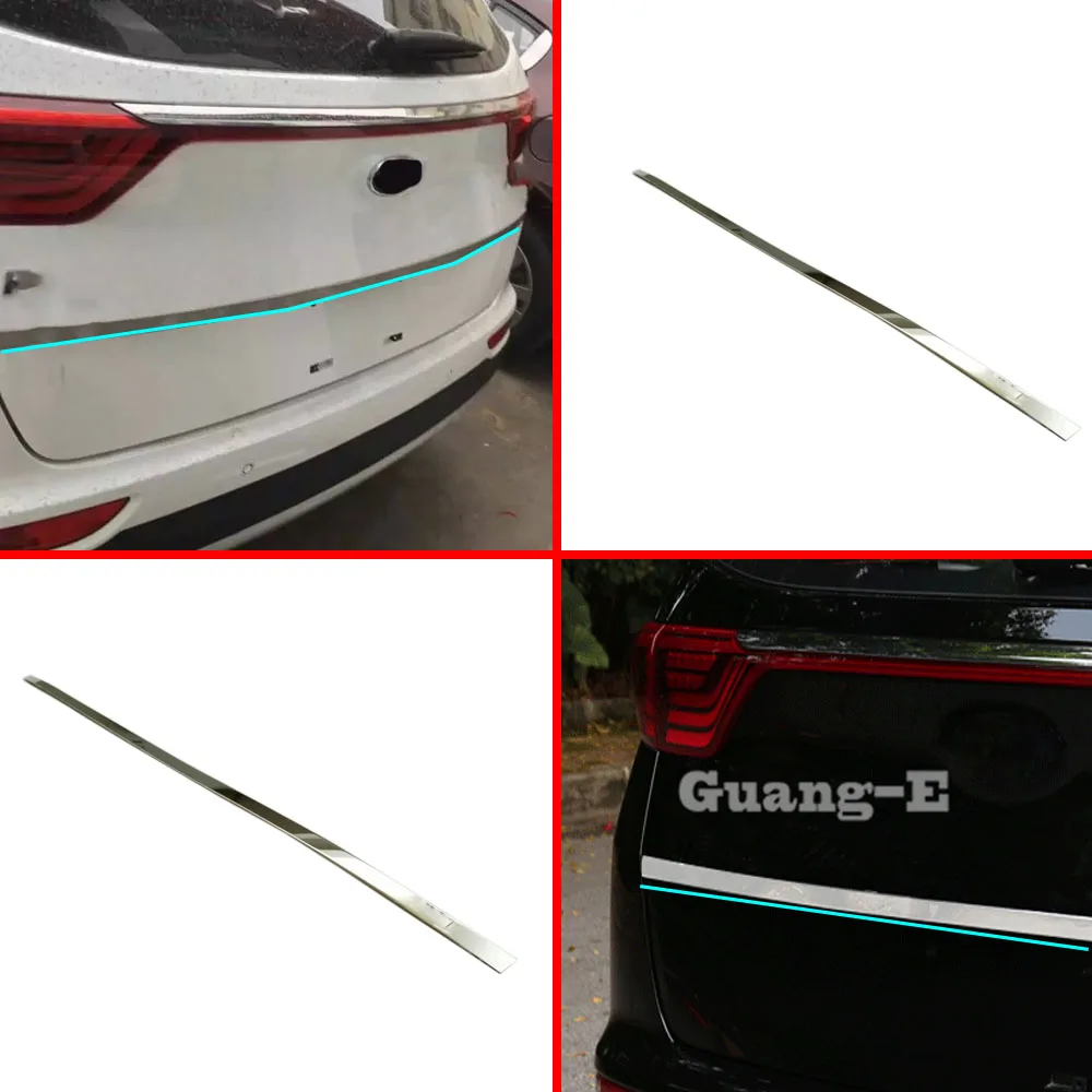 

Автомобильный чехол из нержавеющей стали, задний номерной знак, дверь, задняя дверь, рамка, накладка, лампа багажника, 1 шт. для Kia Sportage KX5 2016 2017 2018