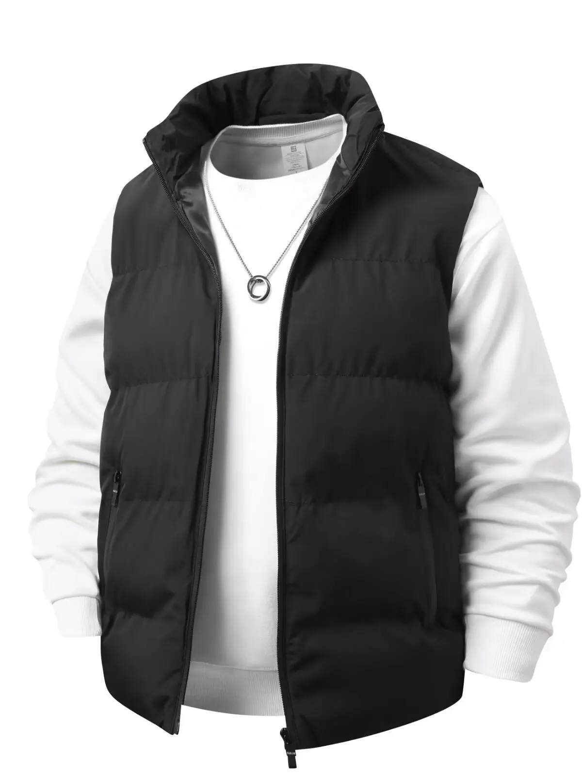 

Модный повседневный терможилет для мужчин: осенне-зимний, с воротником-стойкой, теплый, ветрозащитный, утолщенный, больших размеров, для активного отдыха