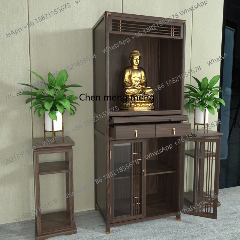 

Solid wood shrine offering cabinet Modern Chinese shrine Household offering shrine