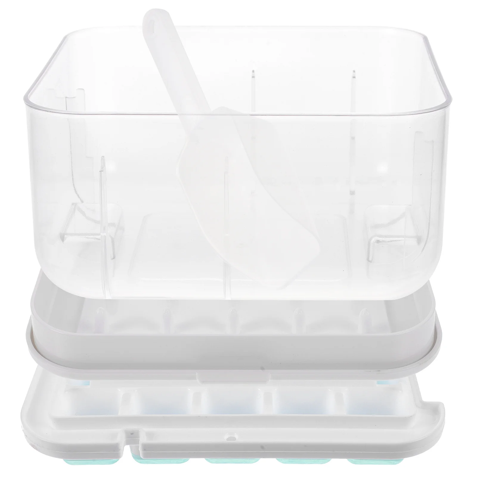 

1Set Ice Cube Mold Flat Lid Design Spill Proof Freezer Tray Safe Material Ideal for Home Kitchen Milk Shop Chocolate