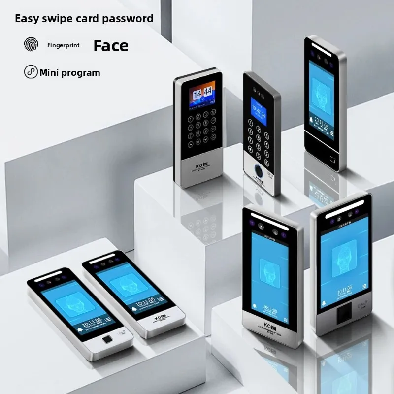 KOB Card Swiping Password Fingerprint Remote Access Control Attendance Machine Dynamic Facial Access Control All-in-one Machine
