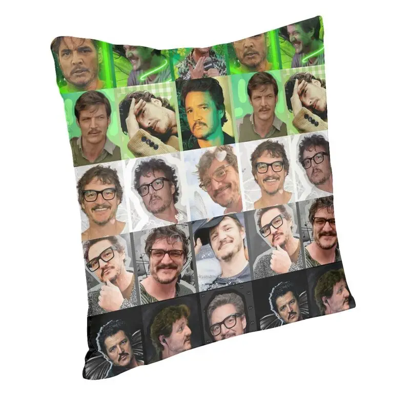 Pedro Pascal Aromantic Pride Flag Square Pillow Case Home Decor Cushion Cover Throw Pillow for Living Room Double-sided Printing