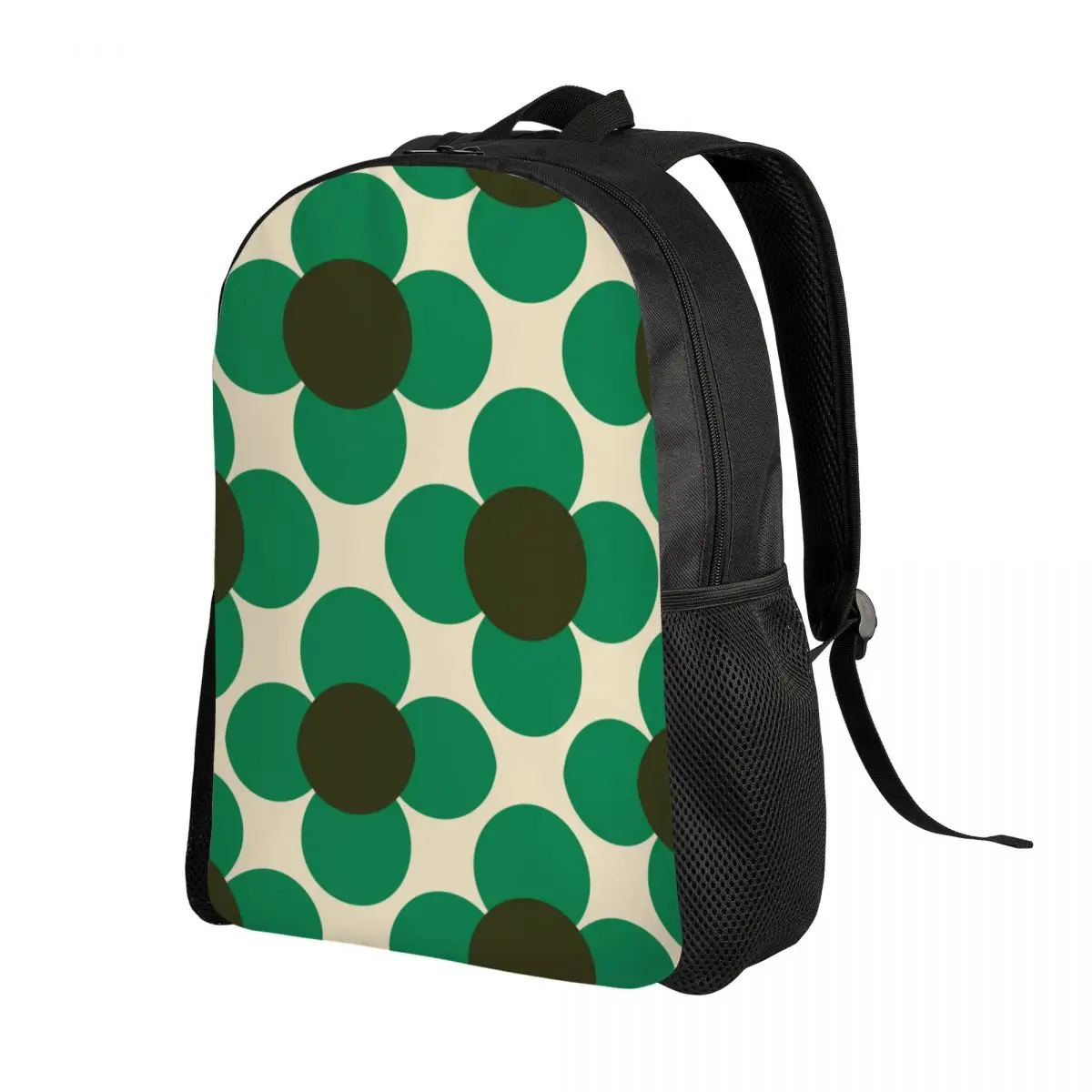 Custom Print Retro Flower Emerald Orla Kiely Backpack for Women Men College School Student Bookbag Fits 15 Inch Laptop Bags