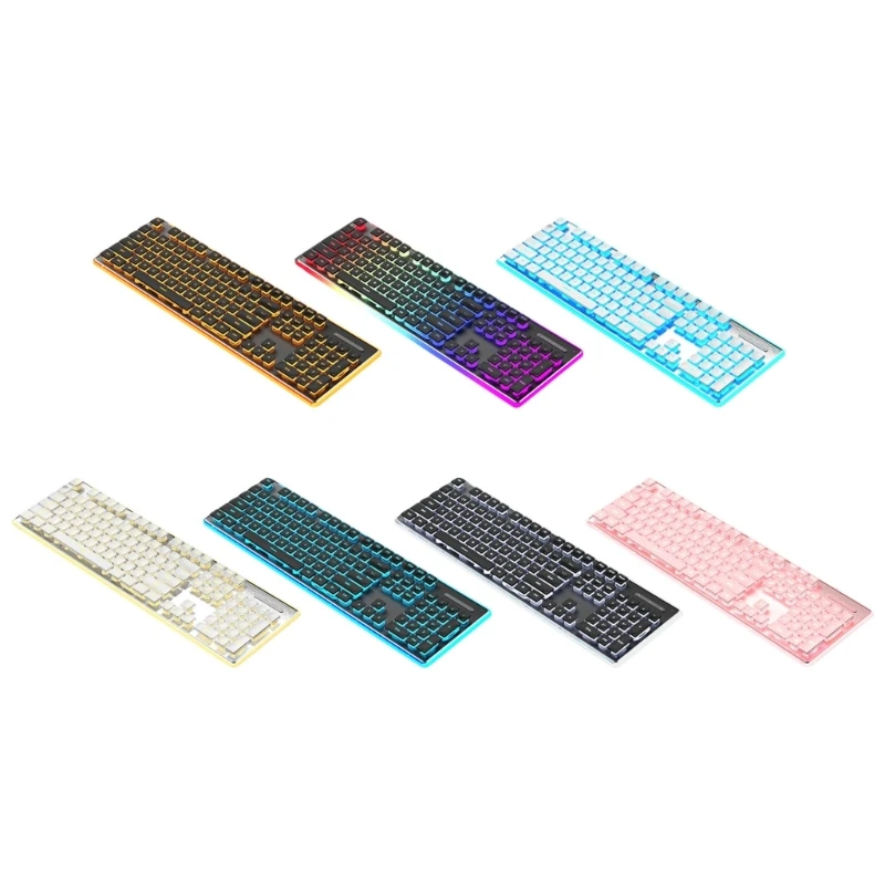 104Key USB Cord Keyboards Silents Mechanical RGBs Backlit IPX4 Waterproof Dustproof For Laptop Computer Accessories 