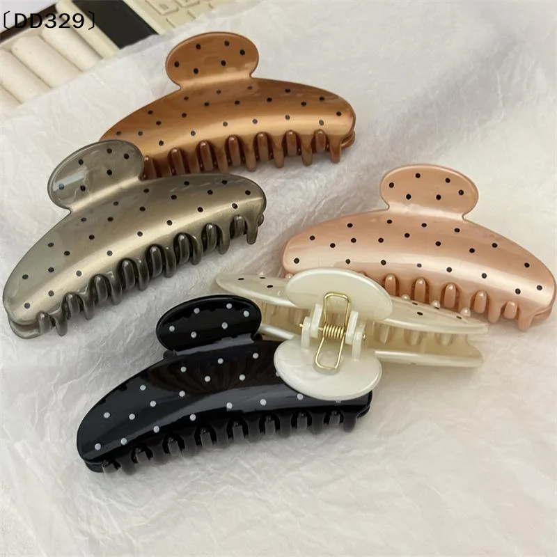 Polka Dot Grip Clip Exquisite Daily Styling Firm Grip Suitable For Various Hairstyles All Seasons Playful Accessory〔DD329〕