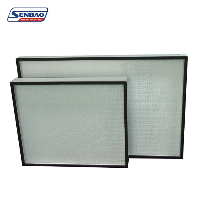 미니 주름형 H14 H13 층류 후드 알루미늄 프레임 HEPA 필터 요소 (실험실, 버섯 재배, HVAC용)