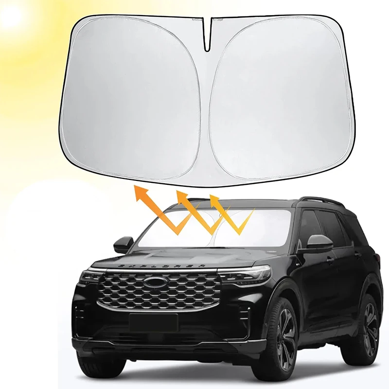 Car Windshield Sun Shade Durable for Sun Protection Heat Insulation UV Sunshade for Car Windshield Foldable