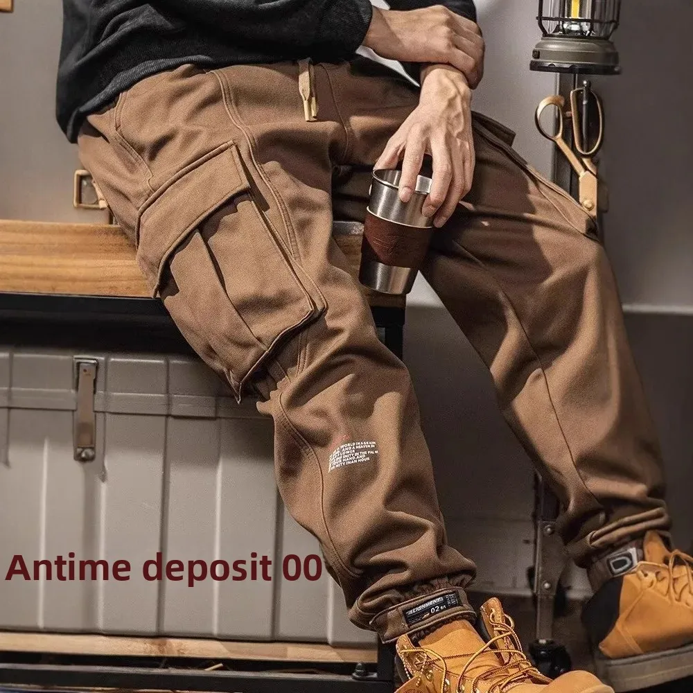 ملابس عمل رجالية فضفاضة غير رسمية سراويل هاراجوكو نمط ربيع الخريف جديد فضفاض رياضي تسع نقاط بنطلون موضة العلامة التجارية #1