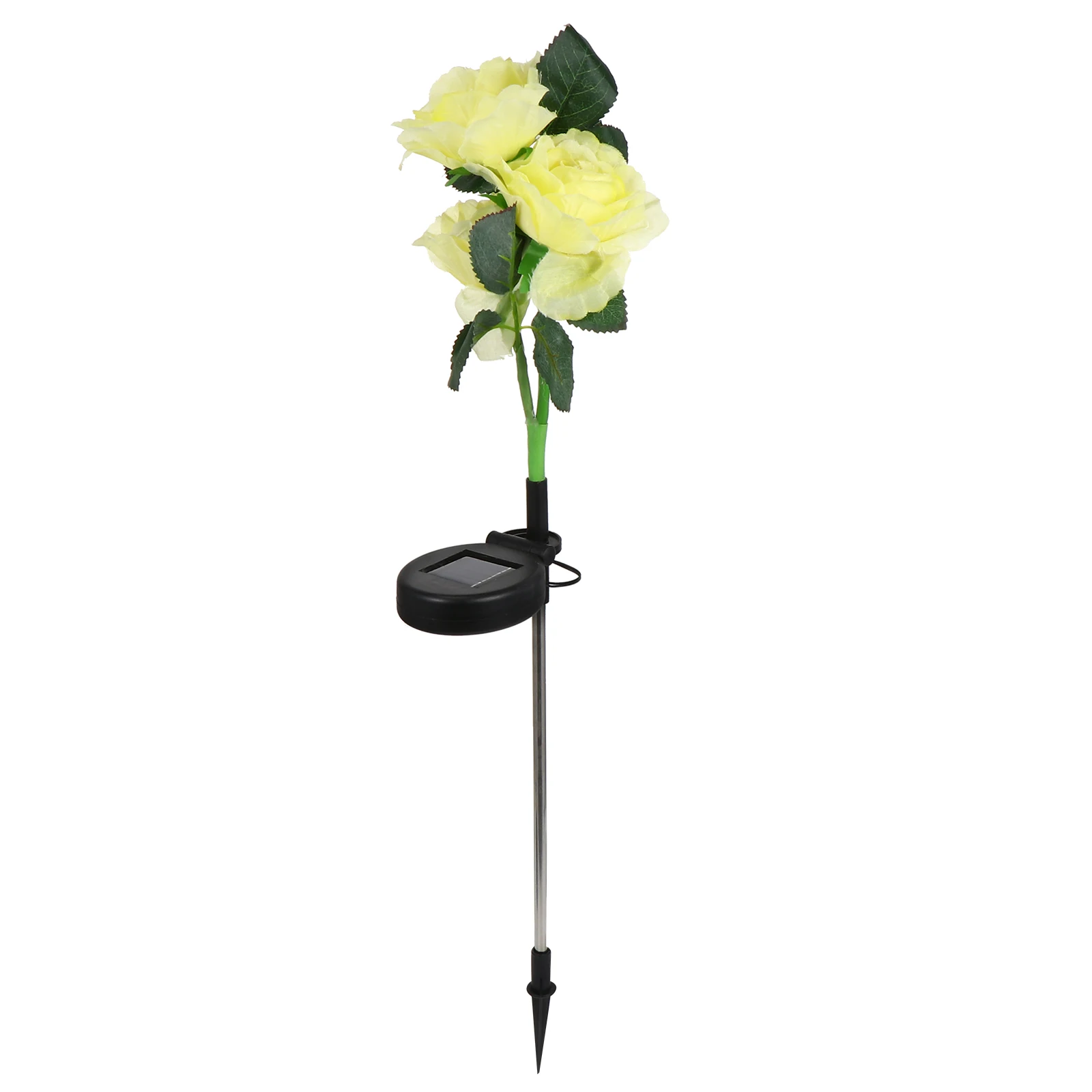 

Solar Lights for outside LED Roses Flower Decor Outdoor Flowers Lawn Decorative Yellow