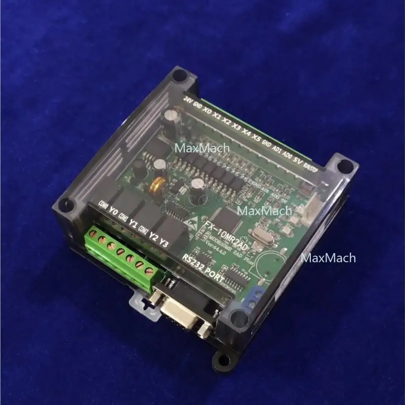 FX1N FX2N 10MR 10MT 14MR 14MT 20MRE 20MT 2AD PLC لوحة تحكم لميتسوبيشي 2AI 0-10V RS232 RS485 Modbus RTU مع حافظة