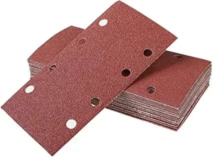8 Holes Hook and Loop Rectangular Sander Assorted 40-400 Grits for Polishing Sanding Metal 10 Pcs 93 x 185 mm Sanding Sheets