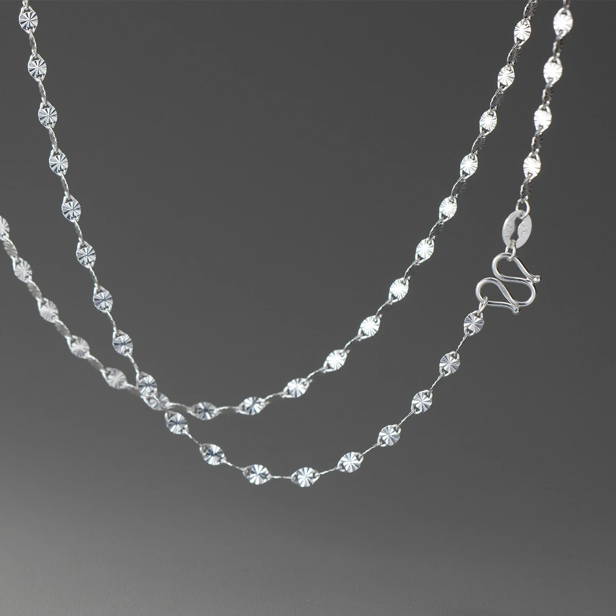 

MIQIAO 2.5mm Authentic 999 Pure Silver Necklace For Women Jewelry Chains Long 45cm Choker Fine The New 2022 Accessories