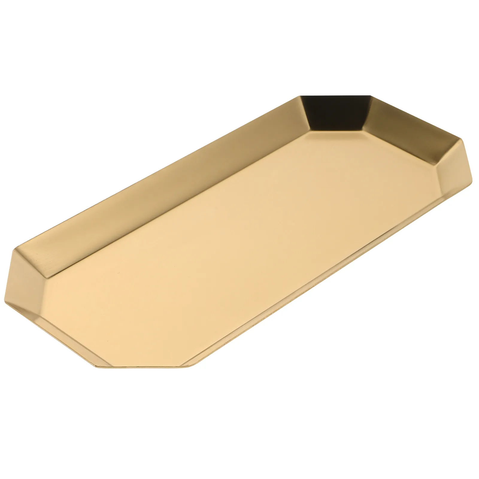 

Thickened Stainless Steel Jewelry Tray Elegant Geometric Design For Vanity Organizer Bathroom Counter Display Durable Metal