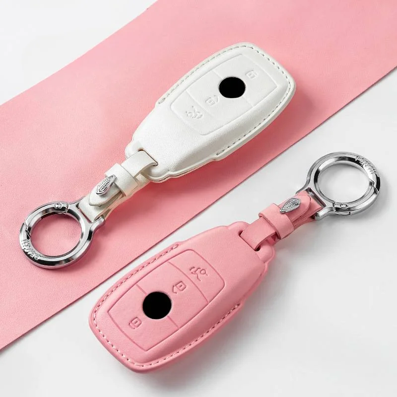 Luxury Leather Car Key Case Cover for Mercedes Benz C260L S320L E200L E300 C260 C200L GLC300 C260l A200L 