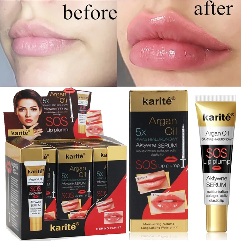 Suero voluminizador de labios instantáneo, tratamiento de pintalabios transparente, potenciador de brillo, aceite de labios hidratado completo