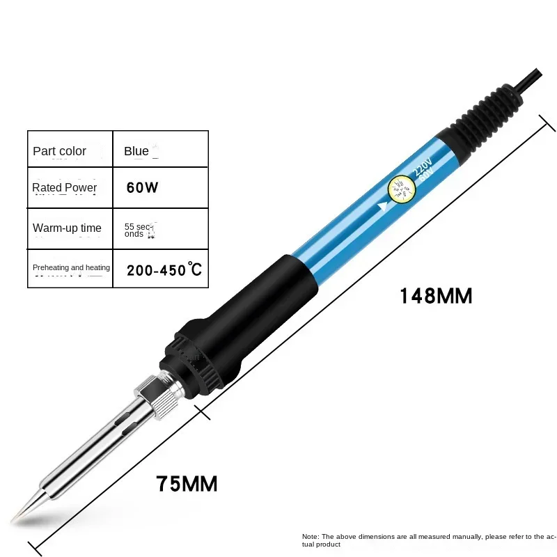 Spina EU/US/AU/UK saldatore elettrico a temperatura regolabile 220V 60W stazione di rilavorazione a saldare punte a matita termica