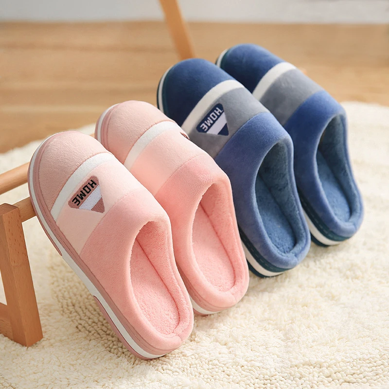 Big Size 48 49 Men Home Slippers Women Winter Warm Slides Casual Flurry Shoes Couples Indoor Non-slip Bedroom Comfort Flats view 2