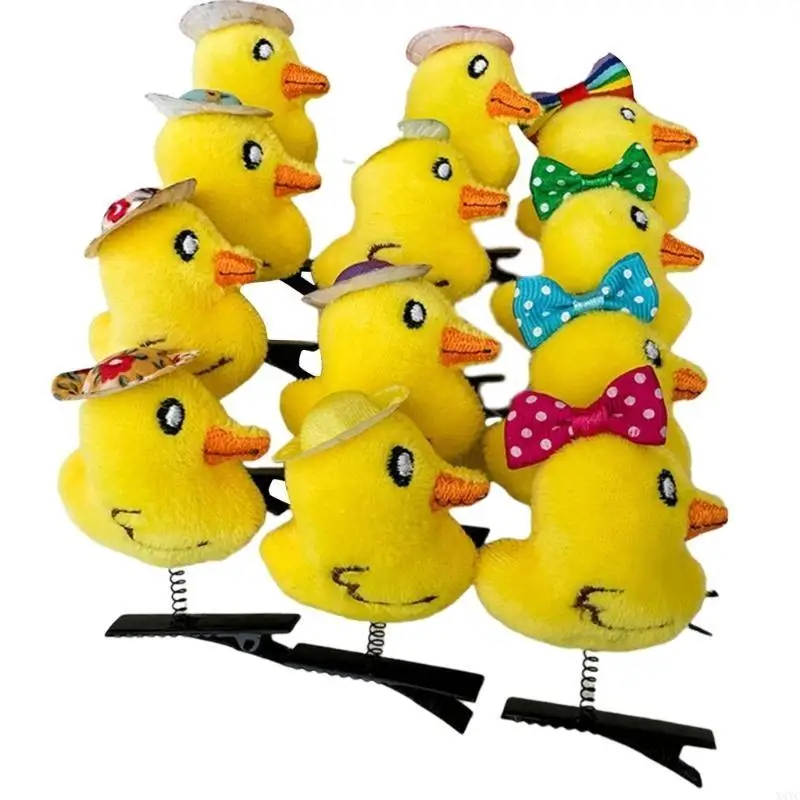 

X4yc 12pcs Желтая утиная мода и уникальный аксессуар для волос для детей и женщин