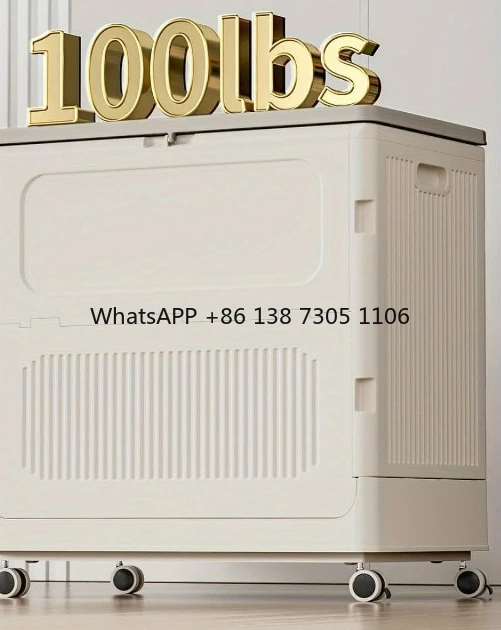 

Clothes Storage Box Flip Large Capacity Household With Pulley Clothes Quilt Toys Multifunctional Locker