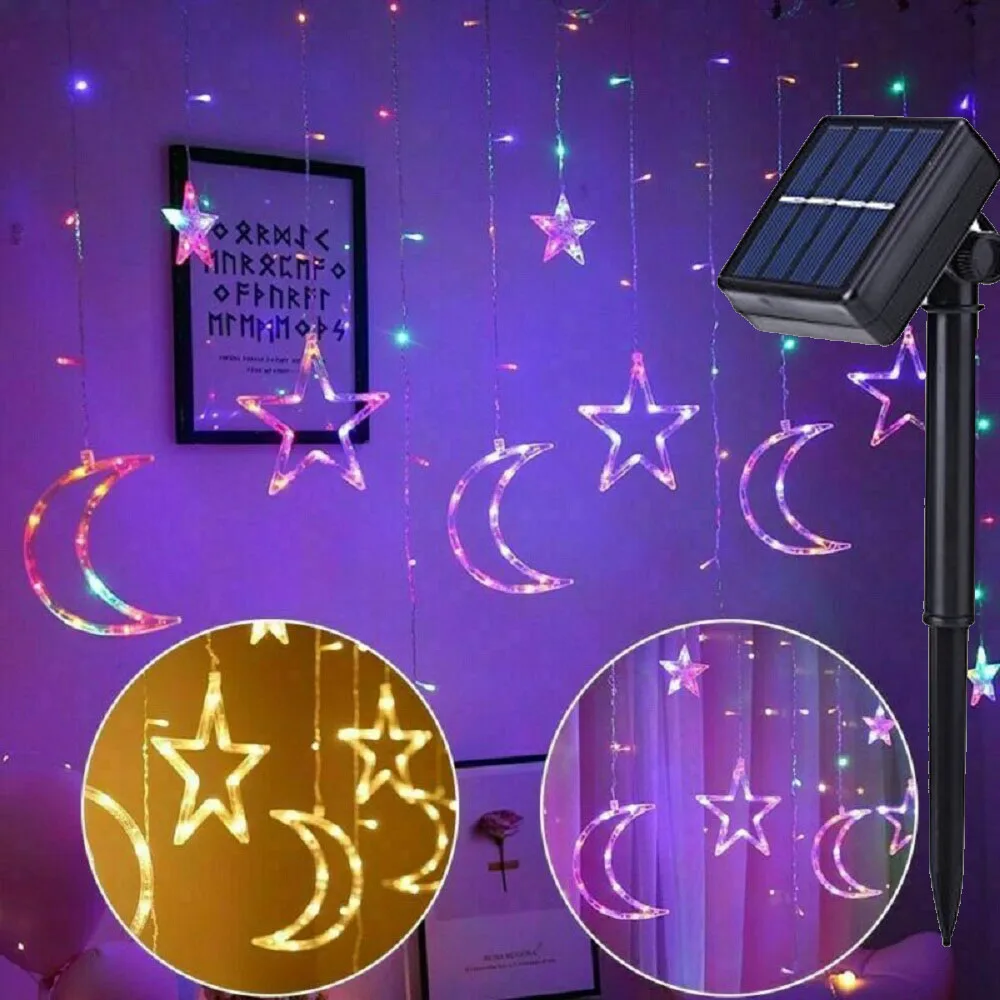 8 Lighting Mode Solar Garden Light Led Curtain String Lights Outdoor Garland Christmas Fairy Lights Solar Power Patio Lamp Decor