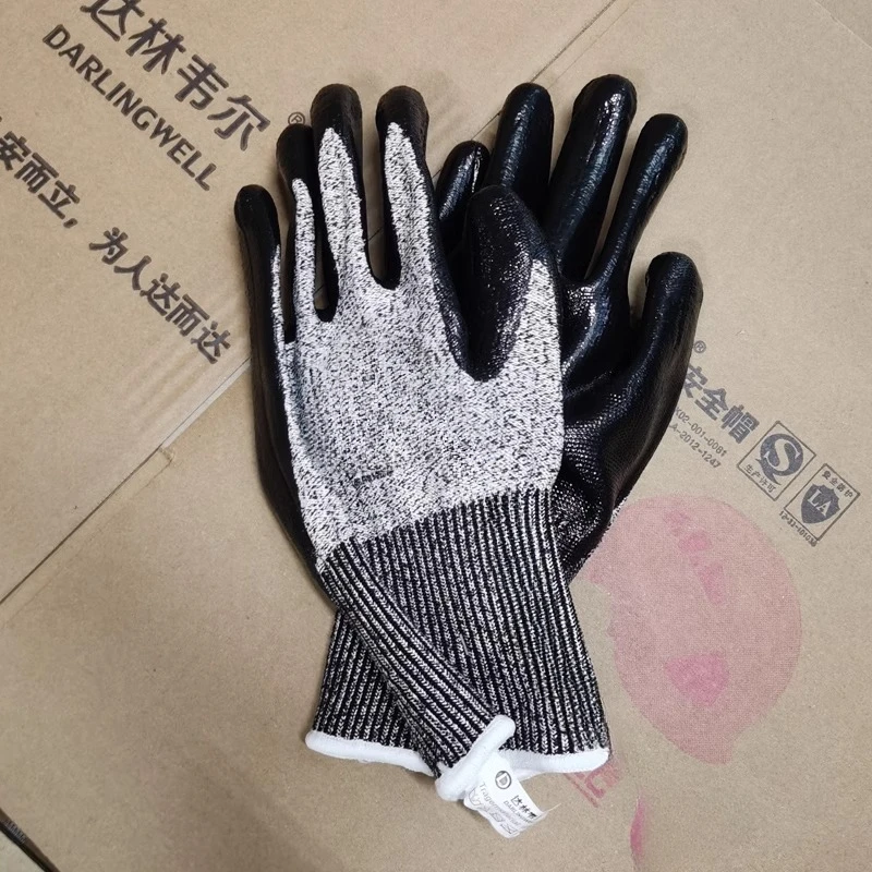 Level 5 anti cutting labor protection gloves, wear-resistant and anti slip work protection gloves, solid and durable