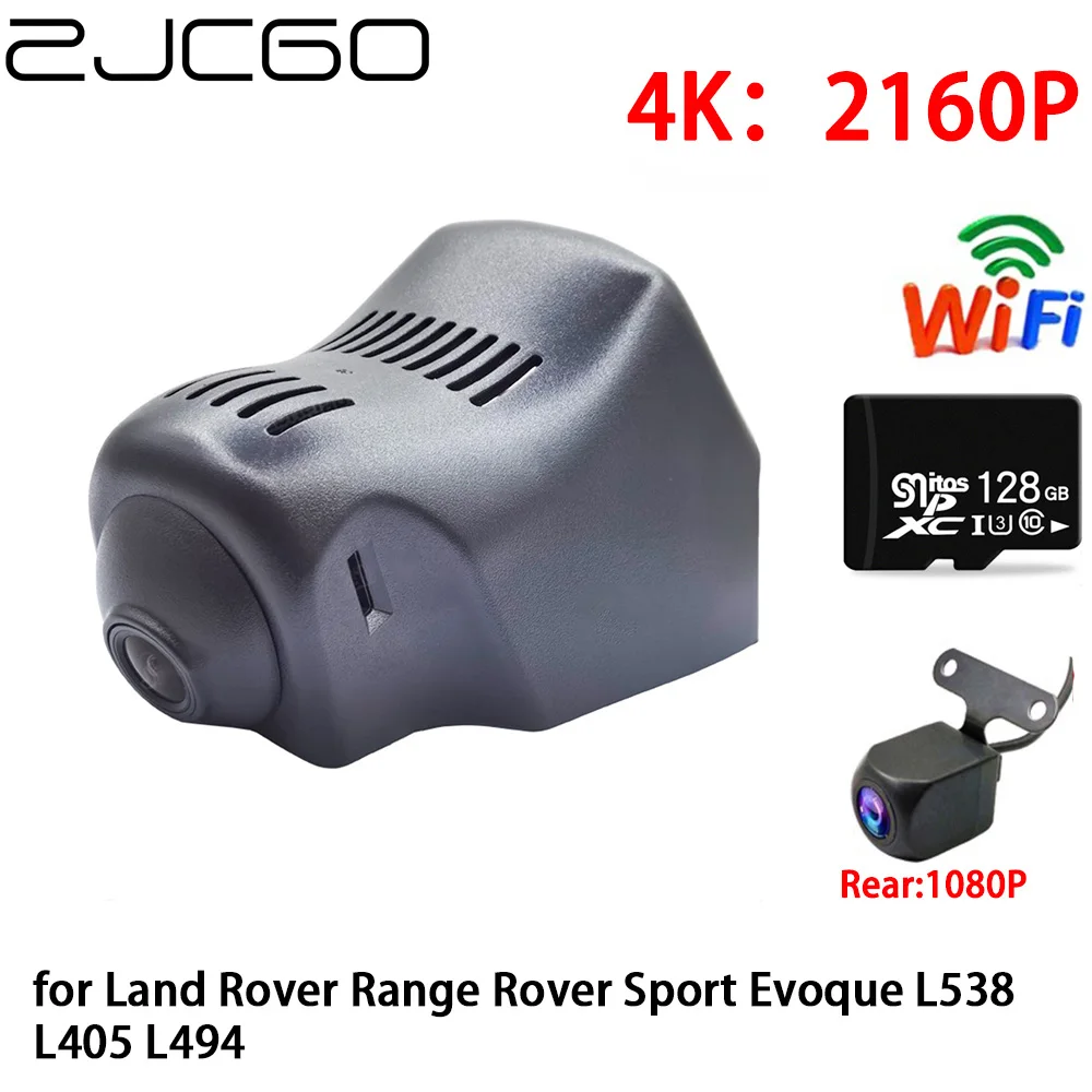 

ZJCGO 2K 4K Car DVR Dash Cam Wifi Front Rear Camera 2 Lens 24h Parking for Land Rover Range Rover Sport Evoque L538 L405 L494