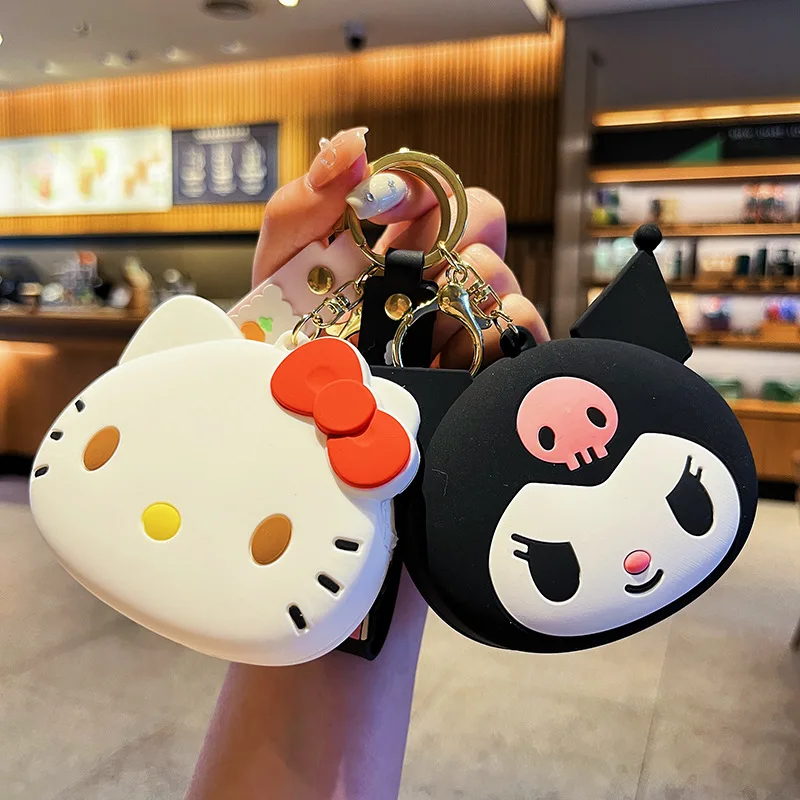 

Hello Kitty Wallet Keychain Cute Anime Kuromi Couple Gift Pack Phone Case Pendant Kawaii Women Accessories Decoration Wholesale