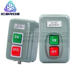 KH-305 KH-201 Three-phase Single-phaSe Motor Start Button 10A 20A Power Switch Buckle KH201