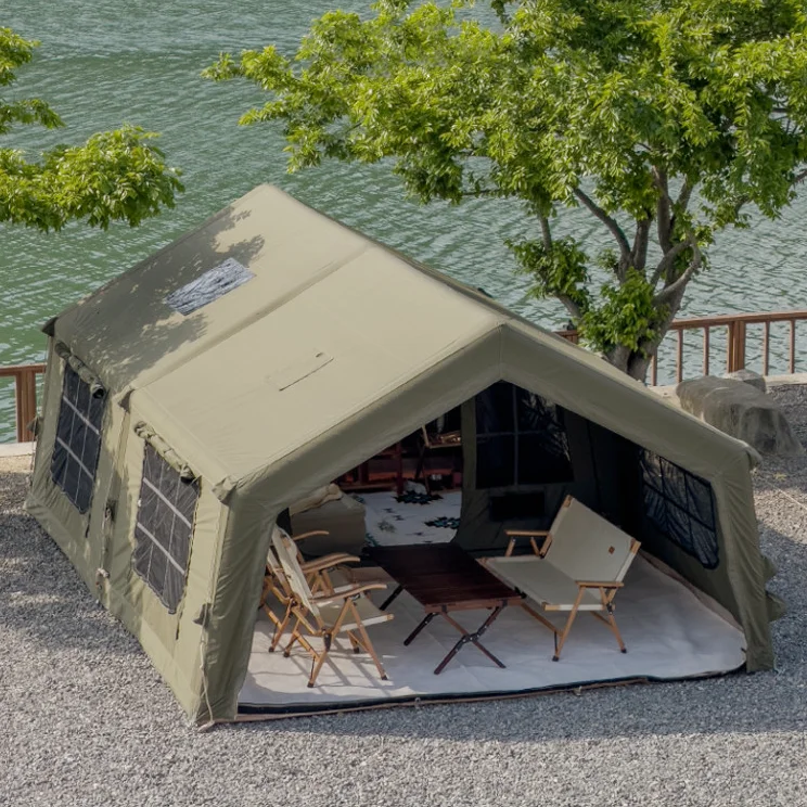 

Большая надувная водонепроницаемая палатка из ткани для кемпинга на открытом воздухе (17,3 м²)