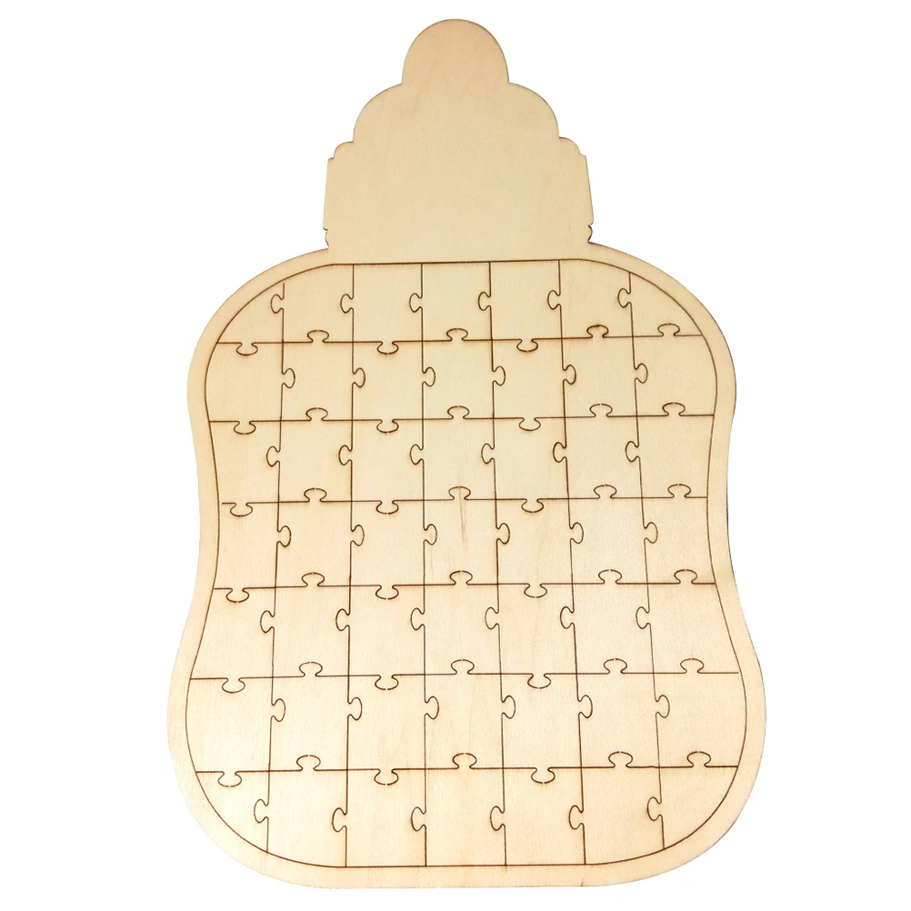 

Bottle Shaped Puzzle Guestbook Wooden Material Long Term Use Wedding Creative Sign Keepsake Memory