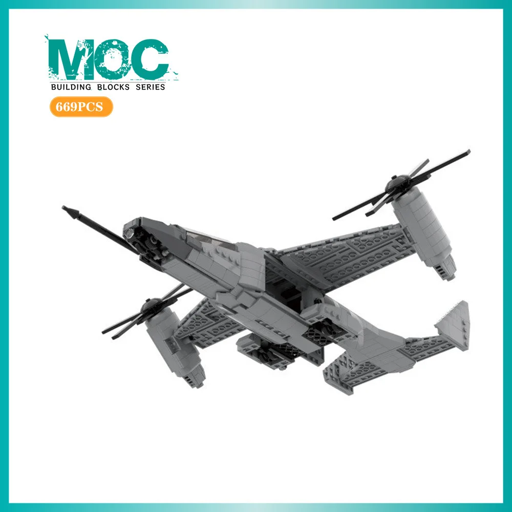 Hot MV-26 Falcon Technology Building Bricks Military Transport Aircraft Model Blocks Plane Military Fans Toys Bricks Gift