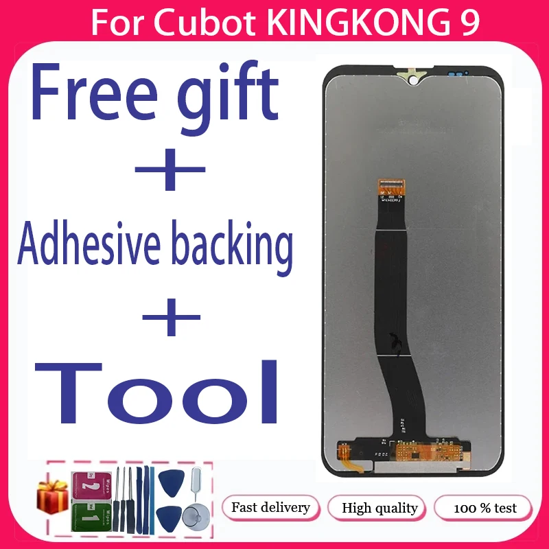 For Cubot KINGKONG 9 KINGKONG AX+ LCD Display + Touch Screen+Free adhesive backing+Tool