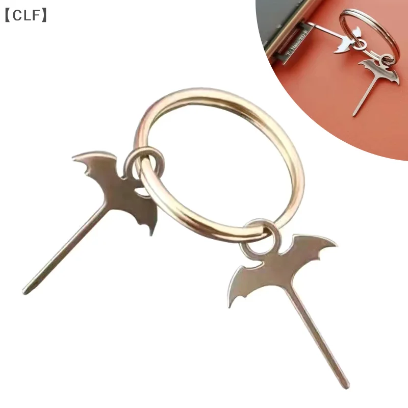 2Pcs/Set Stainless Steel Sim Card Tray Extended Universal Bat Thimble for Mobile Phones Digital Products