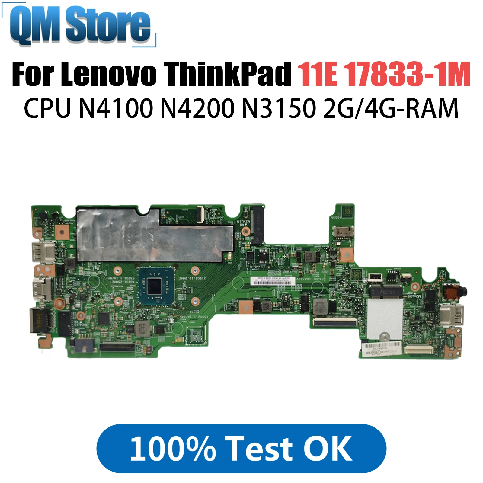 For Lenovo ThinkPad YOGA 11E Laptop Motherboard 17833-1M N4100 N4200 N3150 RAM 4G 8G Notebook Mainboard Full Test