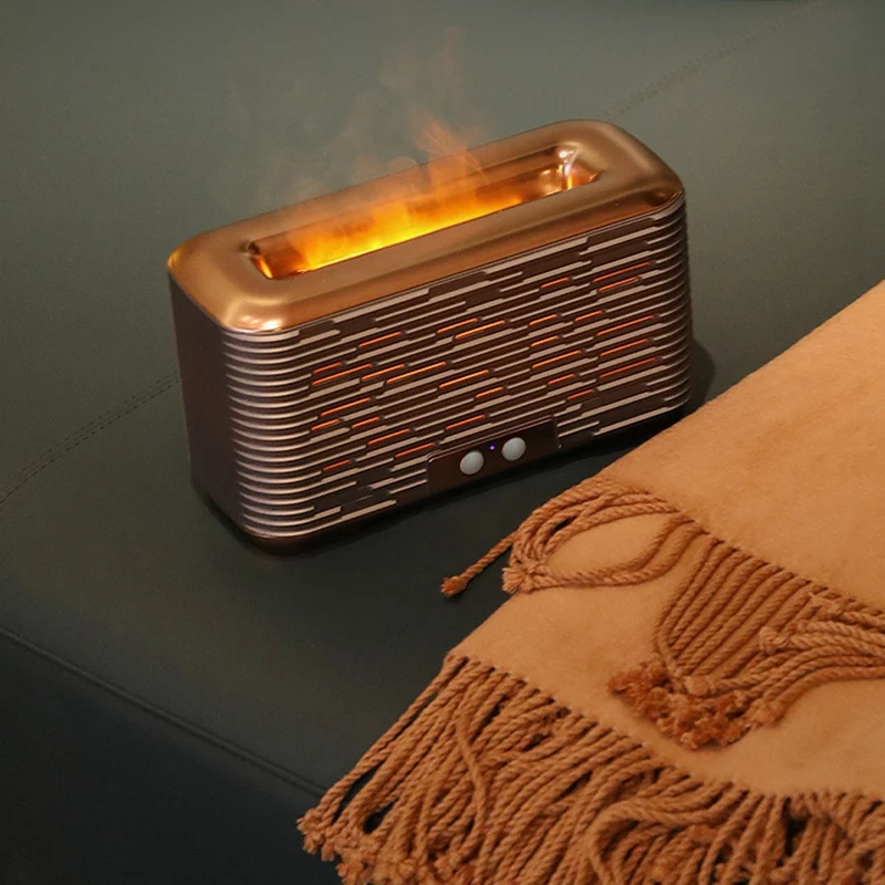 مرطب USB بالموجات فوق الصوتية ، ناشر الزيوت العطرية ، ضباب مصباح ثلاثي الأبعاد ، شعلة