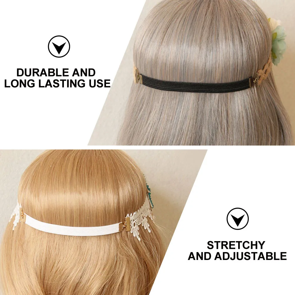 

2pcs Pearl Headband Lace Hair Band Shell Decorated Women Headdress Stretchy Adjustable For Wedding Festival Photography Bohemian