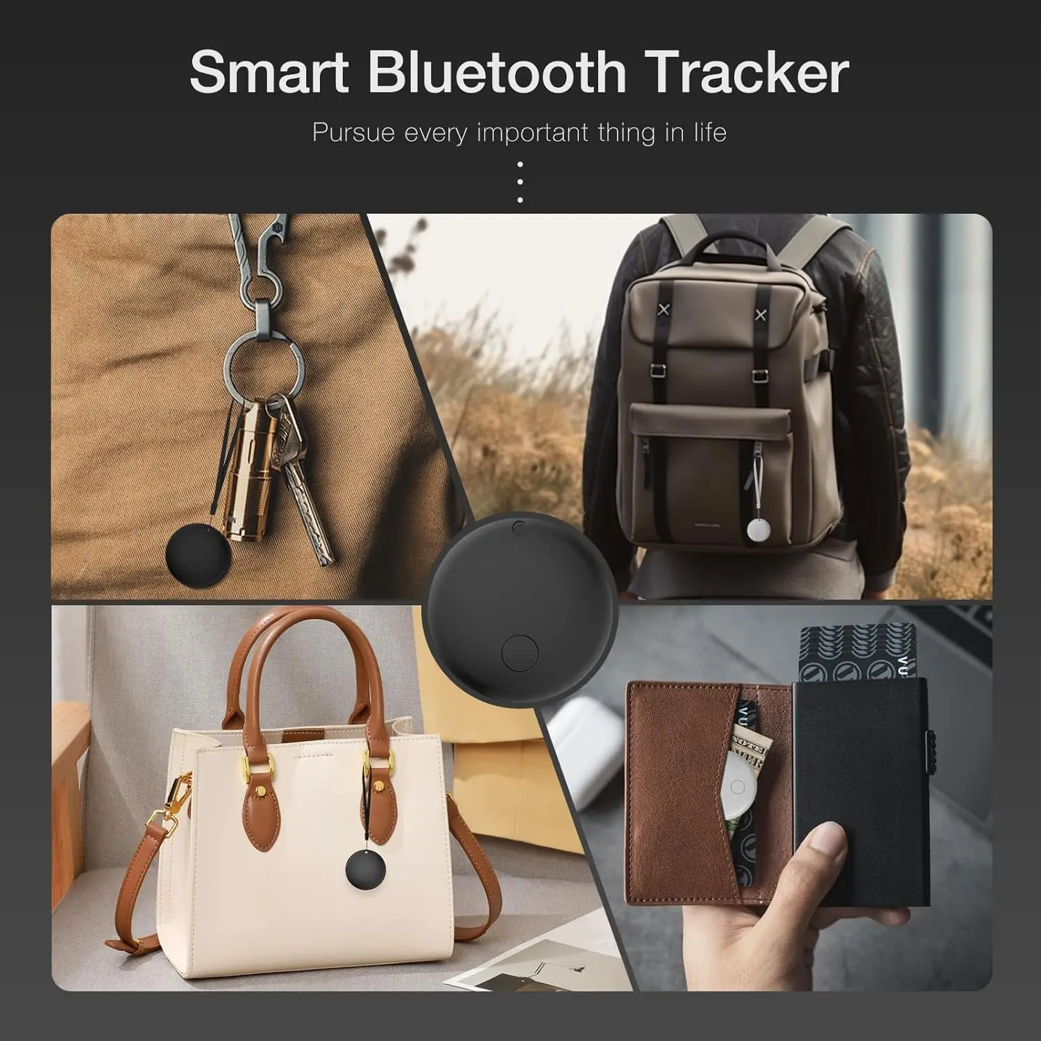 علامة بلوتوث الذكية ذات النظام المزدوج | متوافق مع Android أو iOS | مكتشف مضاد للفقدان للمفاتيح والحيوانات الأليفة والمحفظة | لا حاجة للتطبيق #3